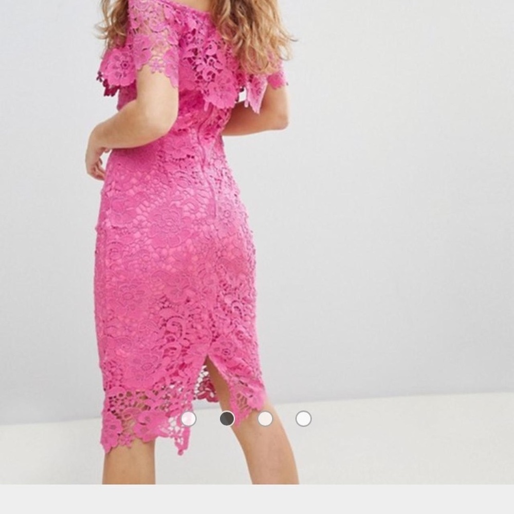 Paper Doll Pink Off-the-Shoulder Sheath Dress